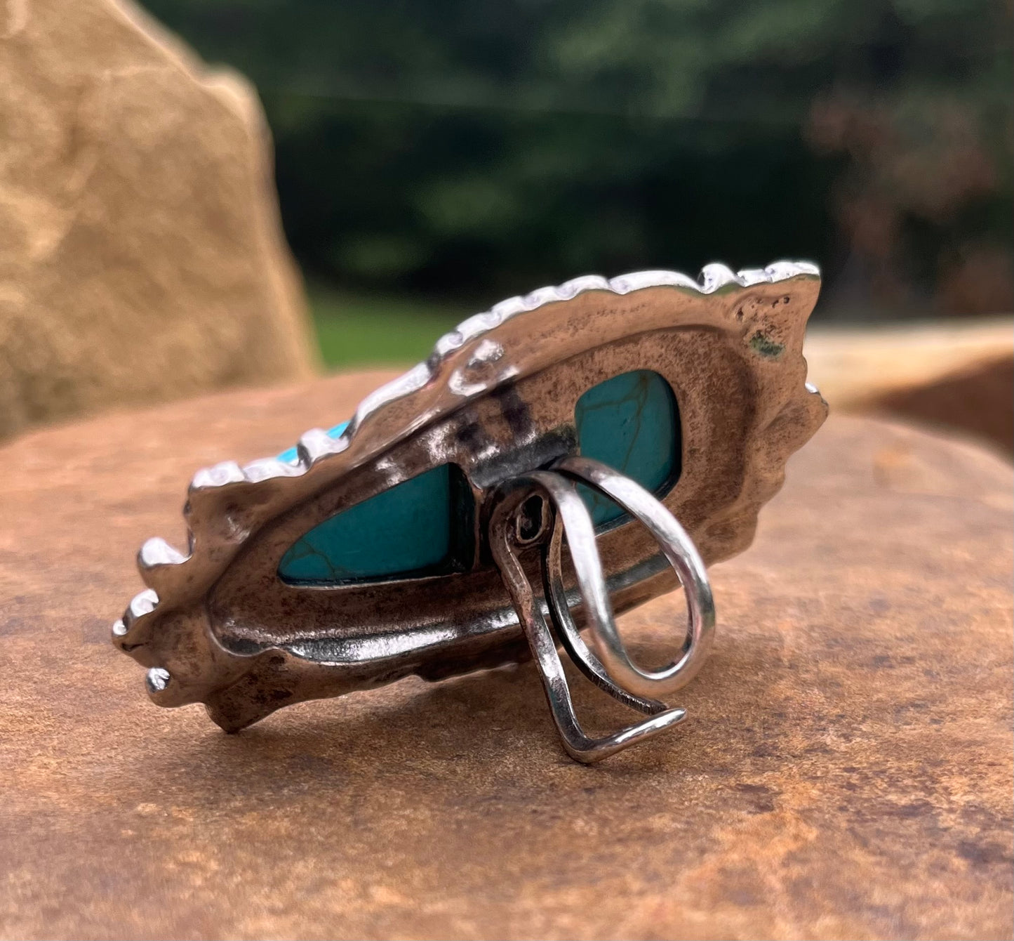 Oversized Western Turquoise Ring