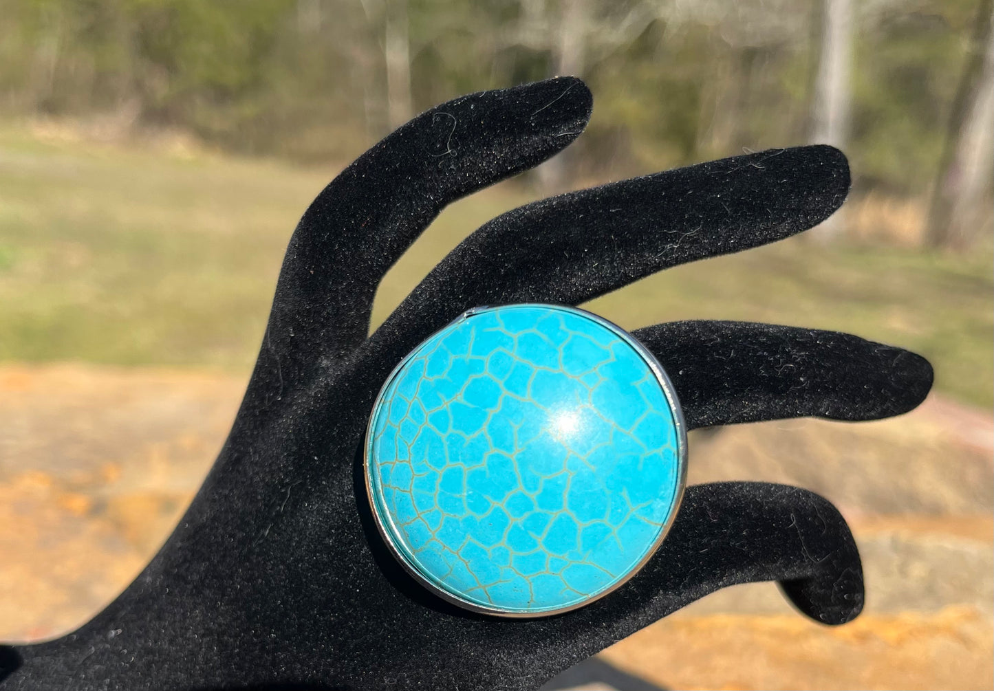 Deep Blue Turquoise Ring